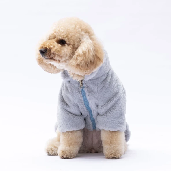 Pawstar Gri Paris Küçük Irk Köpek Ceketi - Resim 3