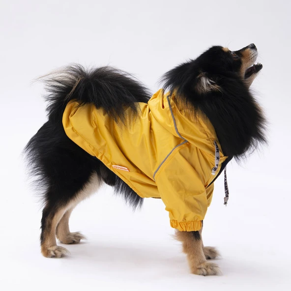 Pawstar Pluvia İçi Polar Küçük Irk Köpek Yağmurluğu Sarı - 1
