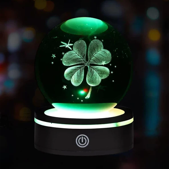 Usb&039li Dönen Yonca Cam Küre ürün görseli