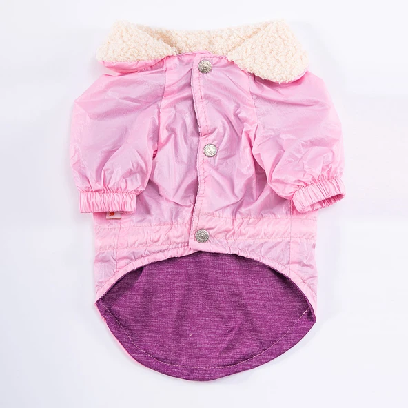 Pawstar Pink Brillante Su İtici Küçük Irk Köpek Yağmurluğu - Resim 4