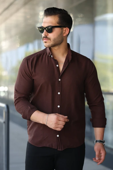 Erkek Uzun Kollu Regular Sofya Keten Gömlek ürün görseli