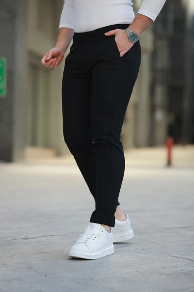 Erkek Bel Toka Detaylı Pileli Pantolon - Resim 3