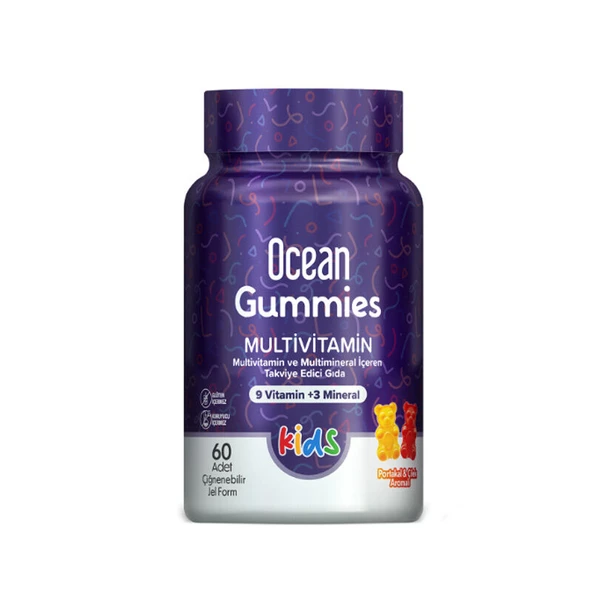 Orzax Ocean Gummies Multivitamin Kids Takviye Edici Gıda 60 Adet Çiğnenebilir Jel Form - 1