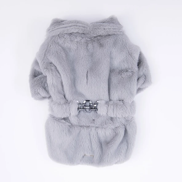 Pawstar Gri Paris Küçük Irk Köpek Ceketi - Resim 4