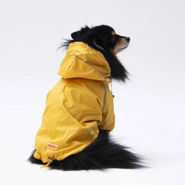 Pawstar Pluvia İçi Polar Küçük Irk Köpek Yağmurluğu Sarı - 3