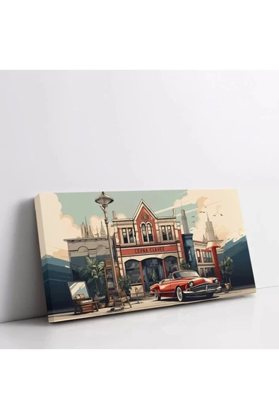 Şehir Silueti Kanvas Tablo - Resim 2