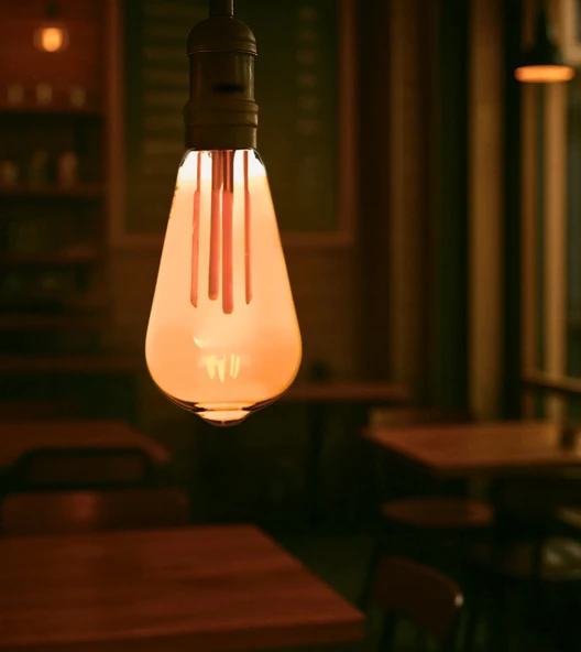 Armut Tasarım E27 Rustik Ampul Vintage Amber (4,5W - 500 Lümen)-(KIRILMAZ PLASTİK GÖVDE)