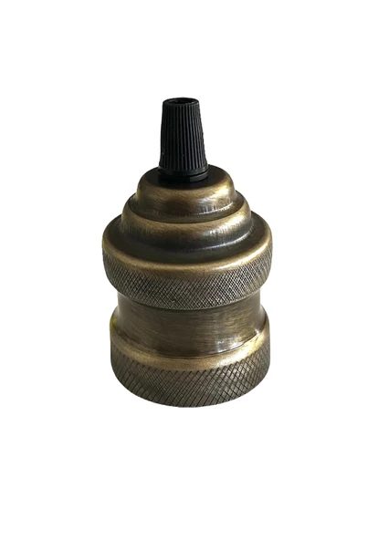 Duy Lalesi ve E27 Duy (Desenli Eskitme Renk) Metal (1 ADET) - 2
