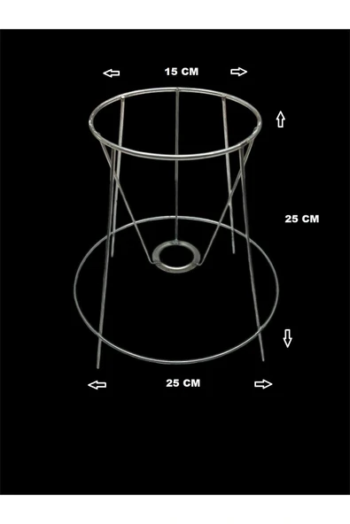 Masa Lambası İskelet Teli 3mm Paslanmaz Galvaniz Metal (2 Metre Arapuarlı Duy Dahil) - 2