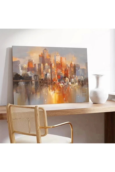 Şehir Işıkları Kanvas Tablo - Resim 3