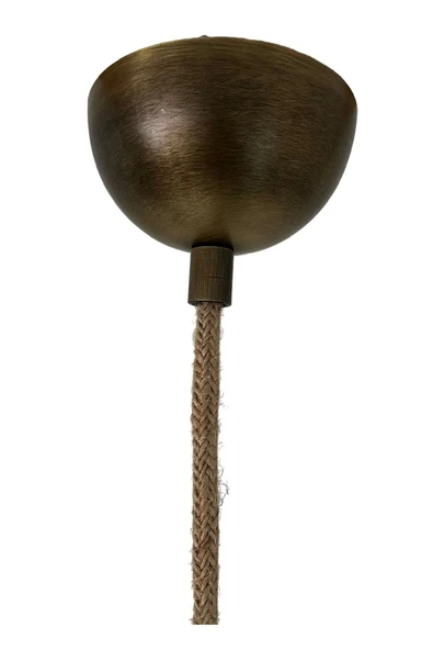 Sarkıt Lale Duy Avize Eskitme Hasır Kablo (AMPUL DAHİL DEĞİLDİR) 70cm (Metal) - 3