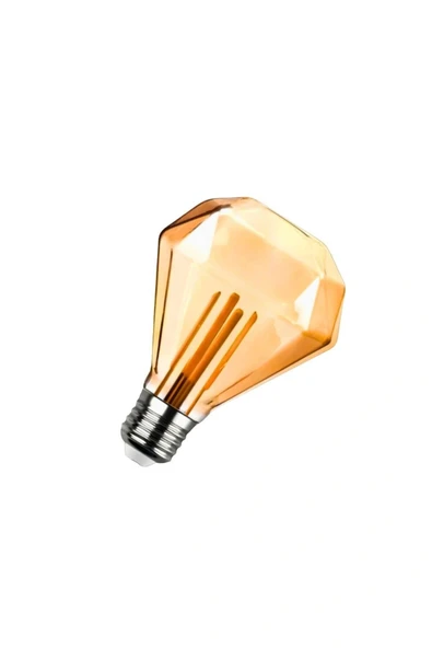 Elmas Tasarım E27 Rustik Ampul Vintage Amber (4,5W - 500 Lümen)-(KIRILMAZ PLASTİK GÖVDE) - 4