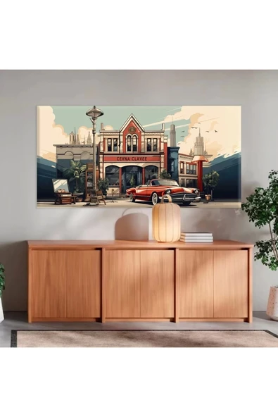 Şehir Silueti Kanvas Tablo ürün görseli