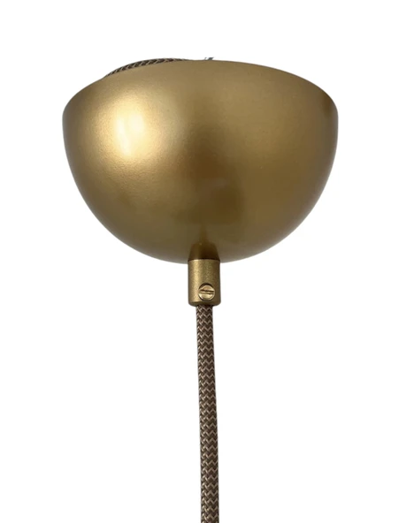 Sarkıt Lale Duy Zigzag Kumaş Kablo DEKORATİF (AMPUL DAHİL DEĞİLDİR) 70cm Metal - 2