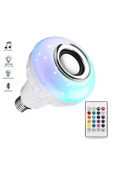 RGB Bluetooth Hoparlörlü Led Ampul 500 Lümen E27 Kumandalı - 1
