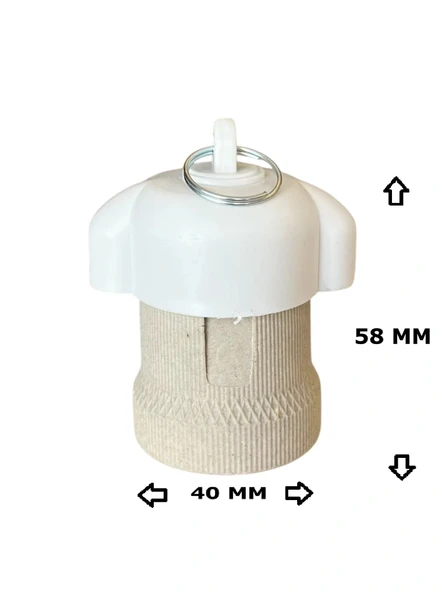 Porselen Bahçe Duyu E27 Su Geçirmez Dış Mekan Vidalı Yağmur Duyu (250V-4A) 10 Adet - 3