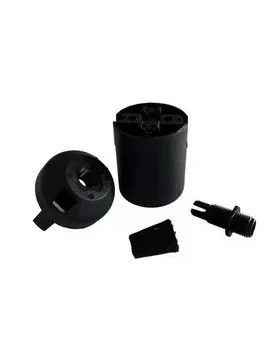 İtalyan Tip E27 Duy Vidasız Geçmeli Düz Bakalit Siyah (250V-4A) 5 Adet - Resim 2