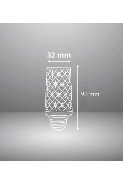 10W Dekoratif Kristal Ampul E27 Led Beyaz Renk 1200 Lümen - 3