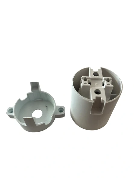 Sıva Üstü Duy E27 Vidasız Geçmeli Donanma Duyu Bakalit Beyaz (250V-4A) 5 Adet - Resim 2