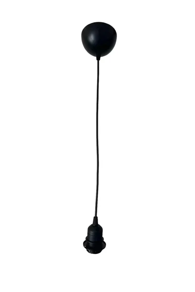 Sarkıt E27 Duy Takımı Yarım Dişli Avize Başlık Duyu Siyah 70cm Bakalit (1 Adet)