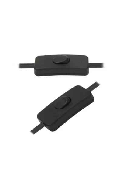 Arapuarlı Aç Kapa Anahtarlı Fişli Kablo Duy 2 Metre Siyah 1656 - 3