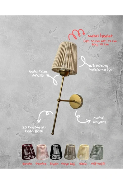 Auera - Makrome Aplik - Kum Beji - 4