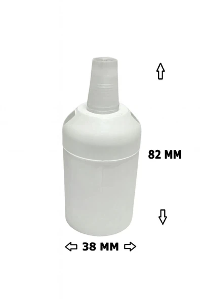 İtalyan Tip E27 Duy Vidasız Geçmeli Düz Bakalit Beyaz (250V-4A) 5 Adet - 3