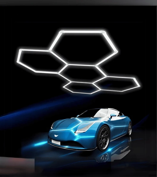 Altıgen Lineer Led Armatür Beyaz 240W 6500K Kolay Kurulum ürün görseli