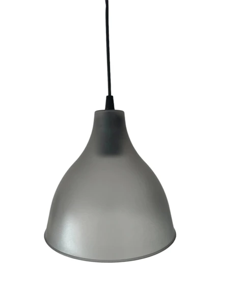 18 Cm Mika Füme Şapkalı Sarkıt Avize (AMPUL DAHİL DEĞİLDİR) Kablo 70cm - 1