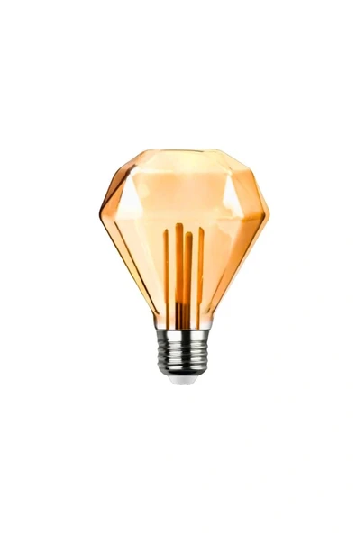 Elmas Tasarım E27 Rustik Ampul Vintage Amber (4,5W - 500 Lümen)-(KIRILMAZ PLASTİK GÖVDE) - 3