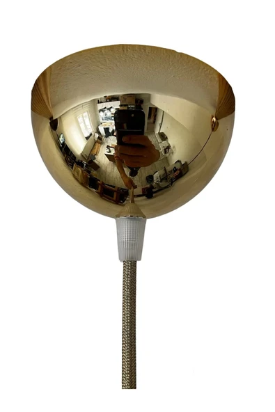 Sarkıt Lale Duy - KUMAŞ KABLO - (Gold Renk) (AMPUL DAHİL DEĞİLDİR) 70cm Plastik - 3