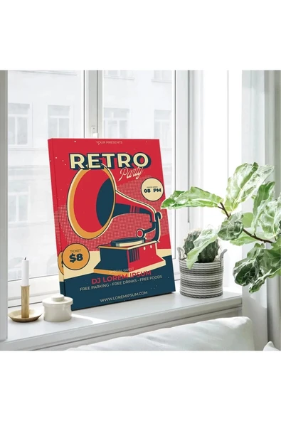 Retro Müzik Fuarı Kanvas Tablo - Resim 3