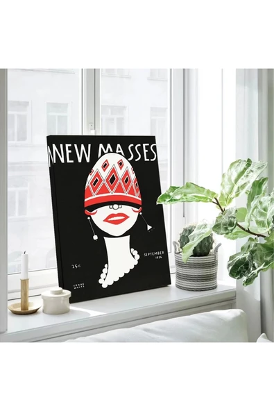 New Masses Vintage Kanvas Tablo - Resim 3