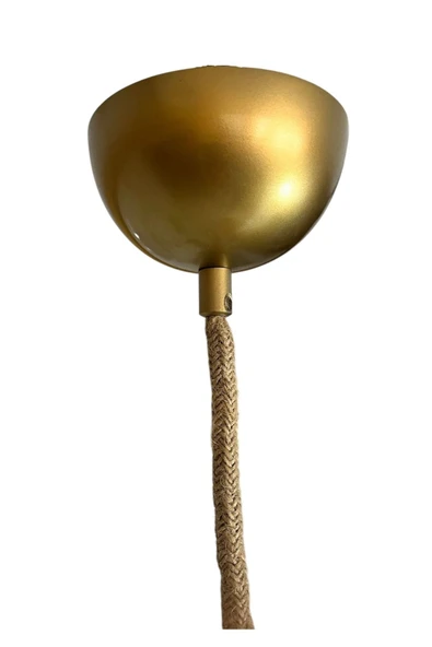 Sarkıt Lale Duy Jüt Hasır Kablo Dekoratif (AMPUL DAHİL DEĞİLDİR) 70cm Metal - Resim 4