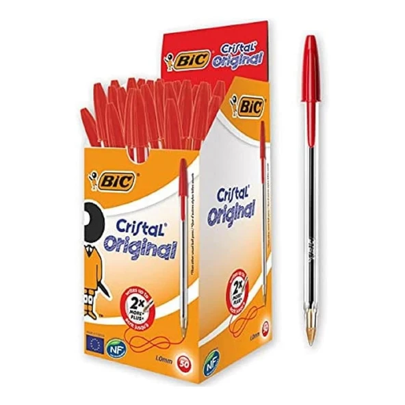 Bic Cristal Original Medium Tükenmez Kalem 50 Li Kırmızı ürün görseli