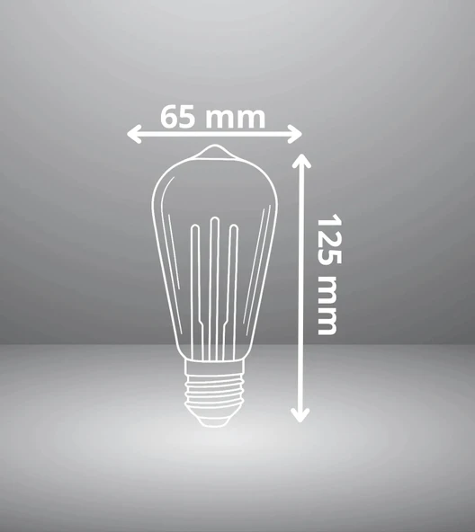 Armut Tasarım E27 Rustik Ampul Vintage Amber (4,5W - 500 Lümen)-(KIRILMAZ PLASTİK GÖVDE) - 5