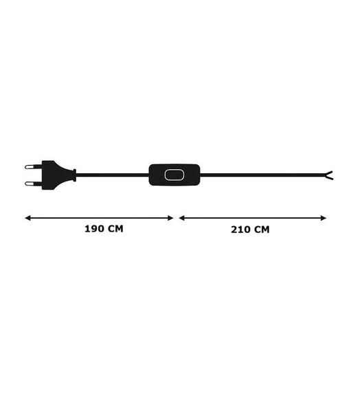 Fişli Arapuarlı Kablo (Yassı)- Anahtarlı (2X0,50) Beyaz - 4 Metre - 5