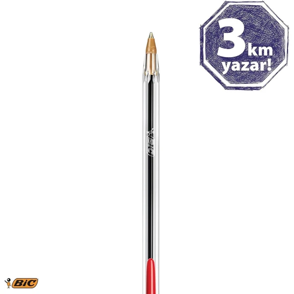 Bic Cristal Original Medium Tükenmez Kalem 50 Li Kırmızı - Resim 3