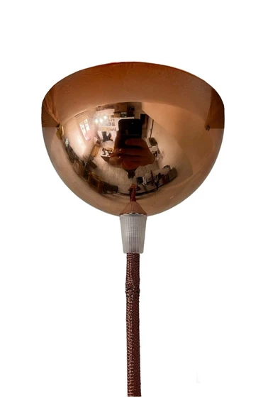 Sarkıt Lale Duy - KUMAŞ KABLO - (Bakır Renk) (AMPUL DAHİL DEĞİLDİR) 70cm Plastik - 2