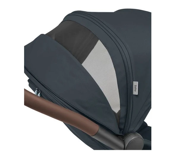 Soho Kompakt Seyahat Sistem Olabilen Otomatik Katlanan Bebek Arabası Essential Graphite - Resim 7