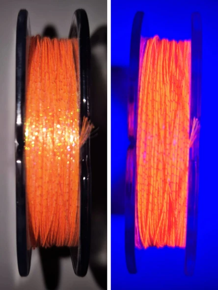 Eagenset Hazır Çapari Kombini Boru Sim Ultraviyole Uv Neon Turuncu Makarada - 5