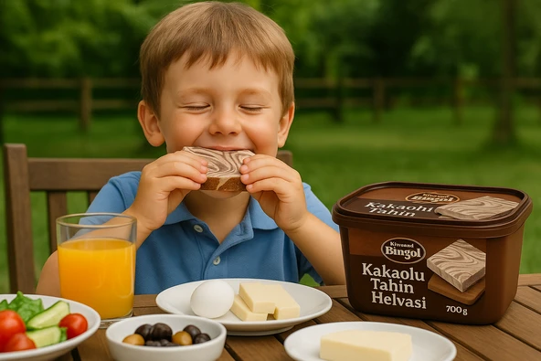 Bingöl Kakaolu Tahin Helvası 700 g x 4 | Aile Boyu Paket - 4