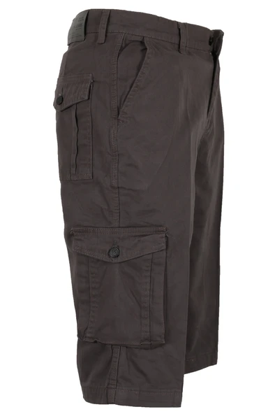 Erkek Keten Kapri Kargo Cep Bermuda Regular RAR01352 - Resim 2