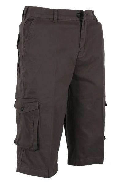 Erkek Keten Kapri Kargo Cep Bermuda Regular RAR01352 - Resim 5