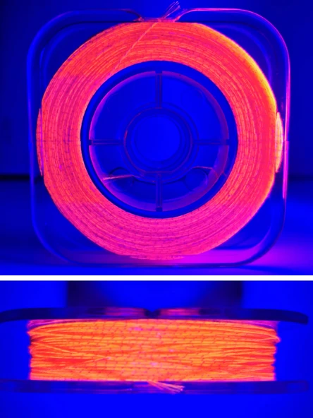 Eagenset Hazır Çapari Kombini Boru Sim Ultraviyole Uv Neon Turuncu Makarada - 4