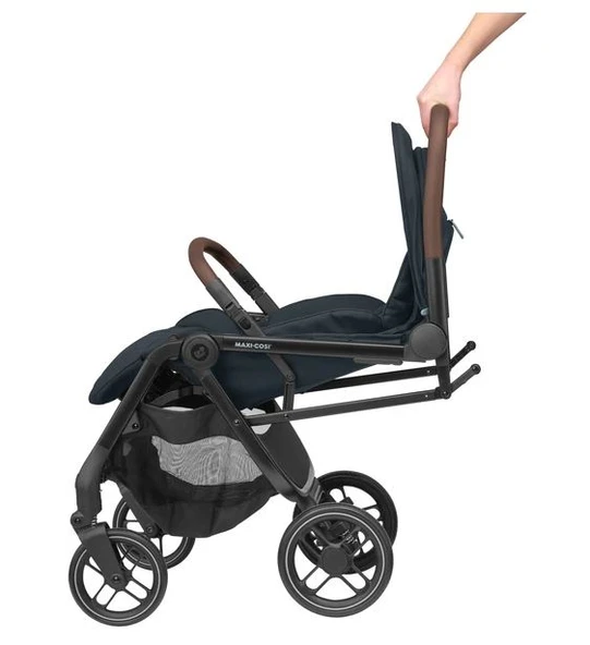 Soho Kompakt Seyahat Sistem Olabilen Otomatik Katlanan Bebek Arabası Essential Graphite - Resim 3