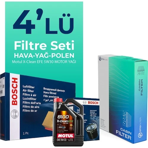 BOSCH Citroen DS5 1.6 BlueHDi Dizel Filtre Bakım Seti Motul Motor Yağlı (2015-2017) 4'Lü ürün görseli