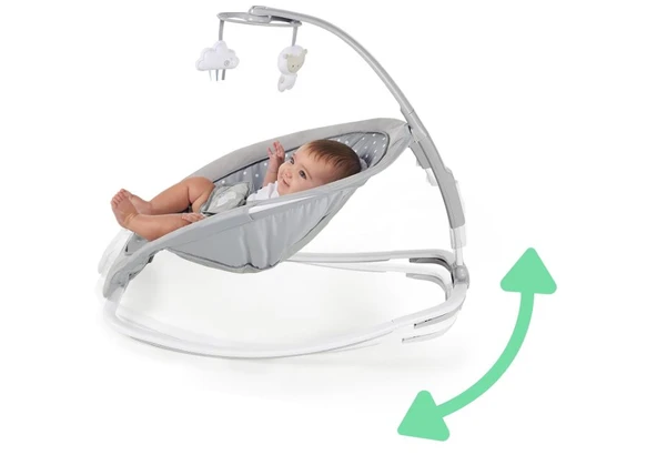 Ingenuity Cuddle Lamb Baby Sallanan Hamağı Titreşimli Ana Kucağı 0-18kg - Resim 2