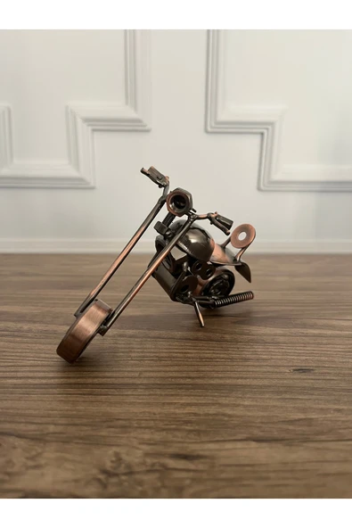 lemontpiel El Yapımı Dekoratif Metal Motosiklet - 15 x 9 cm - 3