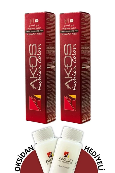 Akos 2'li Oksidan Hediyeli Tüp Boya Seti 5.65 Mahogani ürün görseli